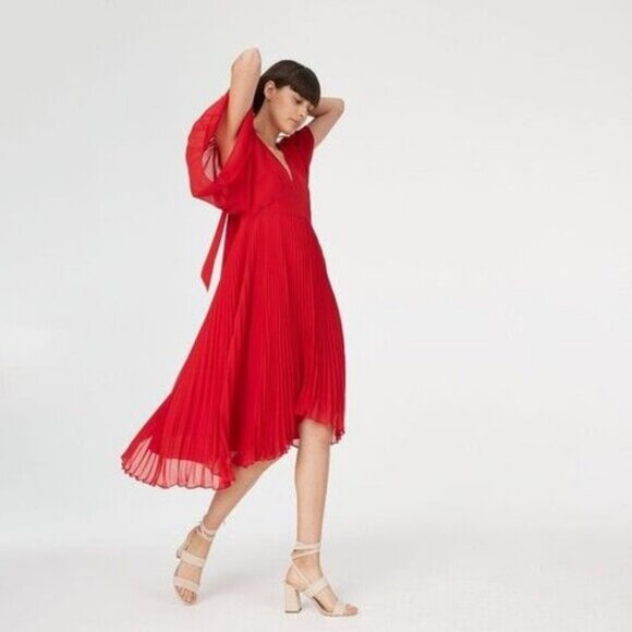 Club Monaco Red Zorbina Dress, Sz 2/4, BNWT - Picture 1 of 12